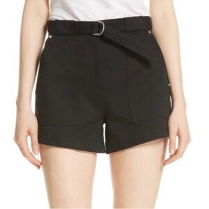 Rag & Bone Black Lora Utility Trouser Belted shorts s 10